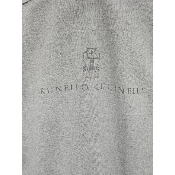 Brunello Cucinelli Grey Fabric Garment Bag 21x32 Zippered Snaps Handles - Picture 3 of 4